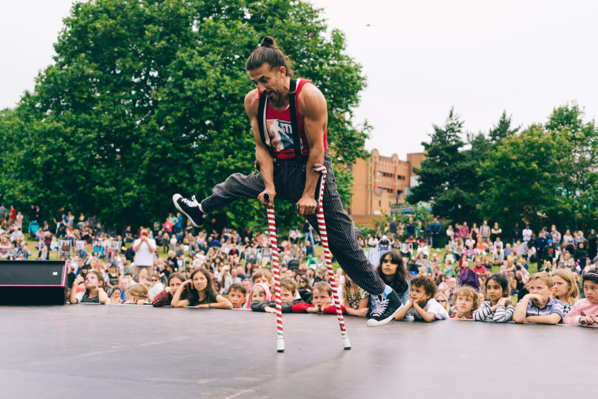 International disabled breakdancer Dergin Tokmak performs on his crutches Bristol Harbour Festival