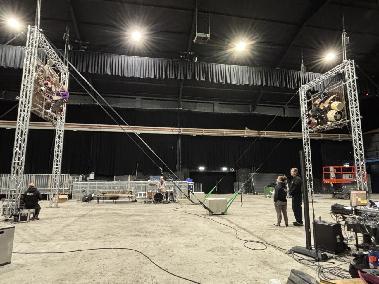 wide shot of the prospect building showing both drum rigs