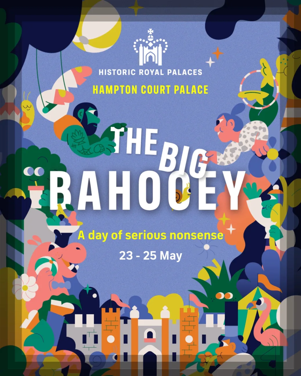 Colourful cartoon poster for the Big Bahooey